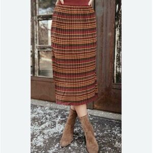 Bohme Multicolor Striped Midi Skirt